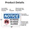 Signmission No Photos Or Video Allowed, 18 in W x Rectangle, Aluminum OS-2PACK-NS-A-1218-L-16179 - alternate 7